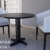 Juego de comedor de dos sillas tapizadas