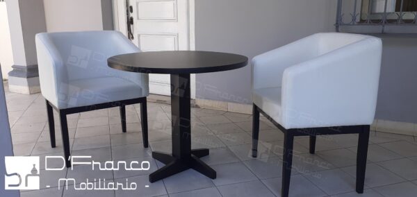Juego de comedor de dos sillas tapizadas