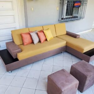 Sofá de tres plazas y chaise longue integrado #52