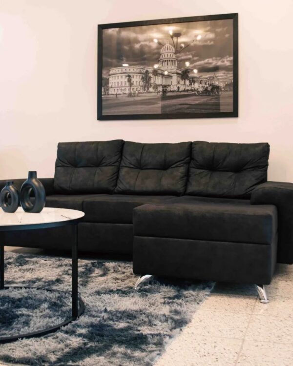 Sofá Lorella con chaise longue integrado